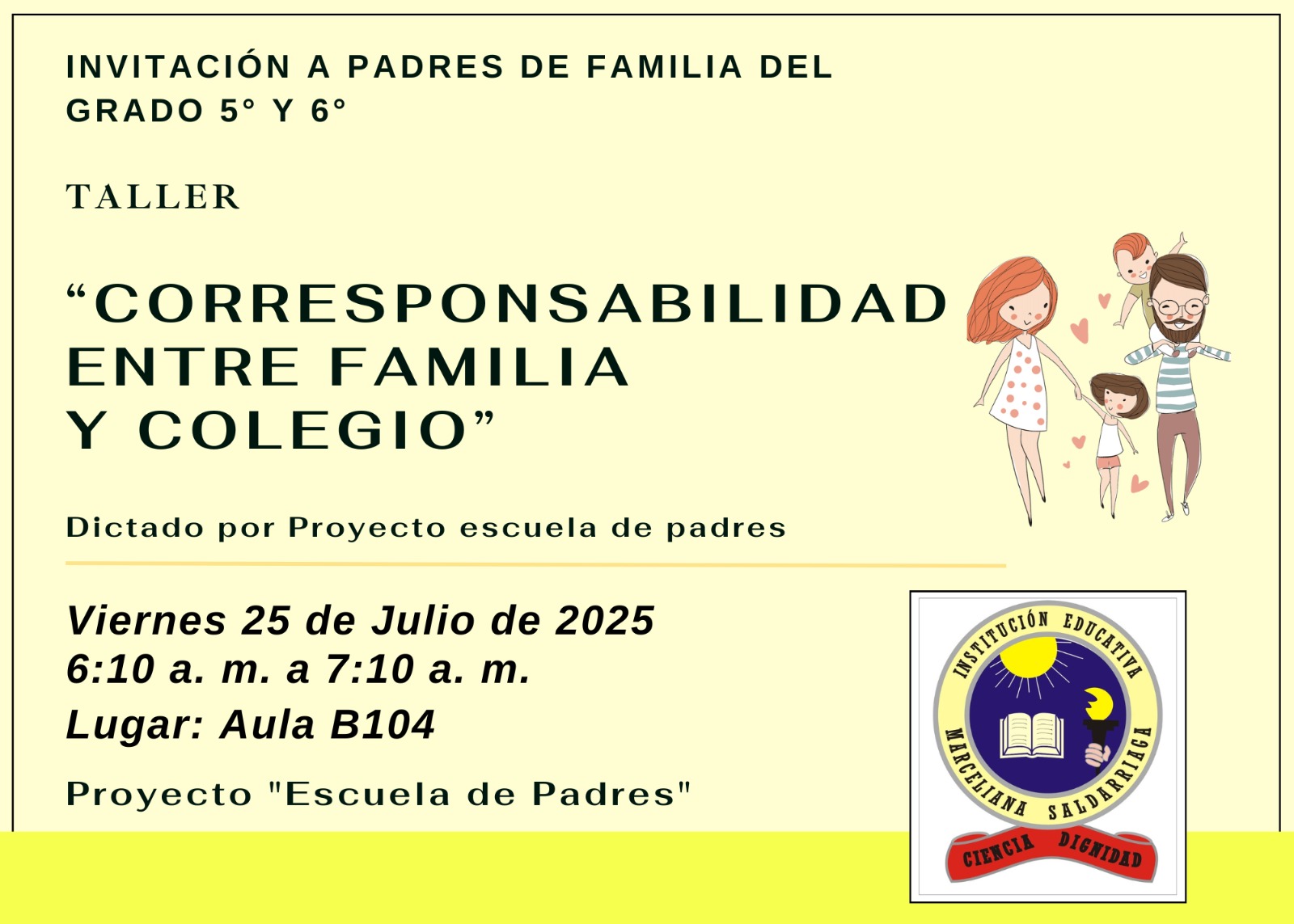 TARJETA ESCUELA DE PADRES